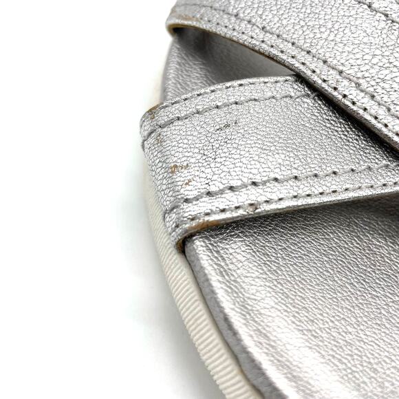 Naturalizer Womens 6.5W Lily Silver Metallic Leather Sandal Comfort Summer Beach - Picture 9 of 10